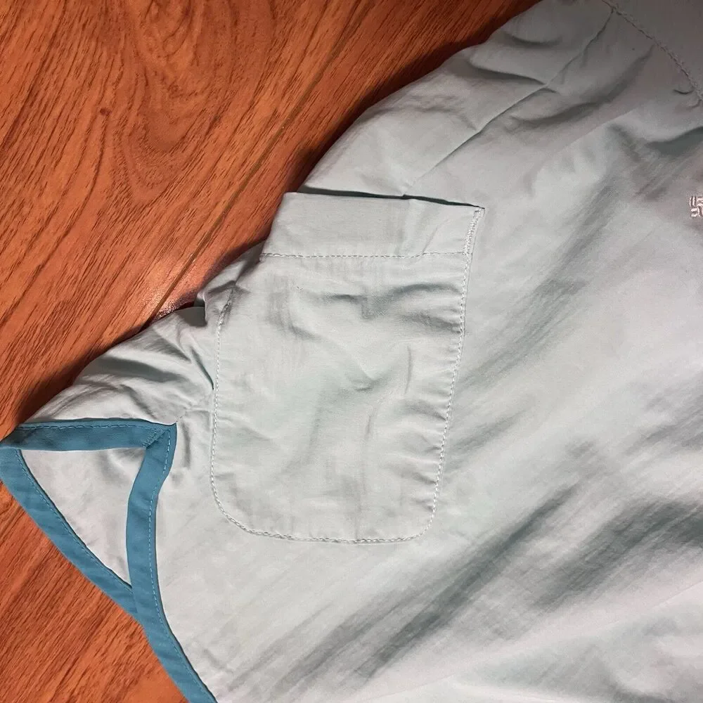 Columbia Womens Athletic Running Shorts Side Pocket Drawstring Unlined Blue Sz M
